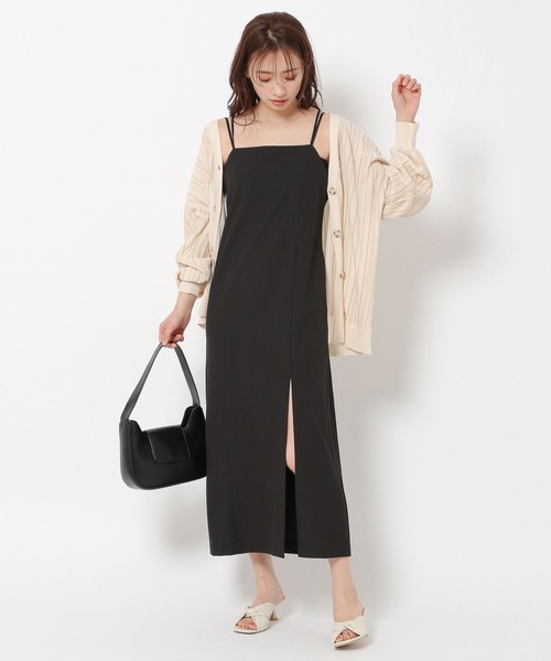 mysty woman（ミスティウーマン）の「ランダムストライプカーディガン 279656（カーディガン/ボレロ・レディース・ブラック/オレンジ/アイボリー/モカ・FREE）」の5枚目の写真