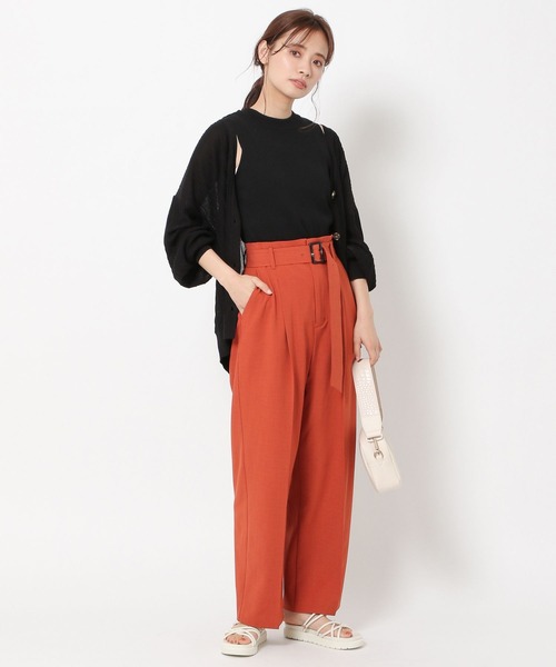 mysty woman（ミスティウーマン）の「ランダムストライプカーディガン 279656（カーディガン/ボレロ・レディース・ブラック/オレンジ/アイボリー/モカ・FREE）」の6枚目の写真