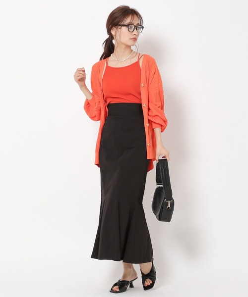 mysty woman（ミスティウーマン）の「ランダムストライプカーディガン 279656（カーディガン/ボレロ・レディース・ブラック/オレンジ/アイボリー/モカ・FREE）」の8枚目の写真