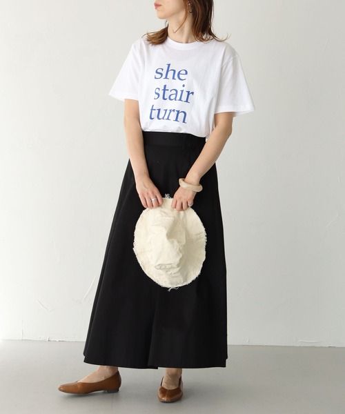 HER CLOSET（ハークローゼット）の「【shemoshelly】5.6オンスオリジナルスローガンロゴTシャツ（Tシャツ/カットソー・レディース・ホワイト/チャコールグレー/ホワイト系その他・S/M/L）」の6枚目の写真