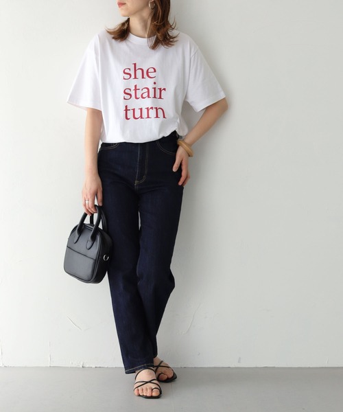 HER CLOSET（ハークローゼット）の「【shemoshelly】5.6オンスオリジナルスローガンロゴTシャツ（Tシャツ/カットソー・レディース・ホワイト/チャコールグレー/ホワイト系その他・S/M/L）」の20枚目の写真
