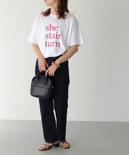 HER CLOSET（ハークローゼット）の「【shemoshelly】5.6オンスオリジナルスローガンロゴTシャツ（Tシャツ/カットソー・レディース・ホワイト/チャコールグレー/ホワイト系その他・S/M/L）」の21枚目の写真