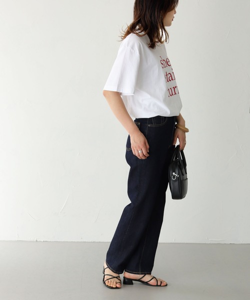 HER CLOSET（ハークローゼット）の「【shemoshelly】5.6オンスオリジナルスローガンロゴTシャツ（Tシャツ/カットソー・レディース・ホワイト/チャコールグレー/ホワイト系その他・S/M/L）」の22枚目の写真