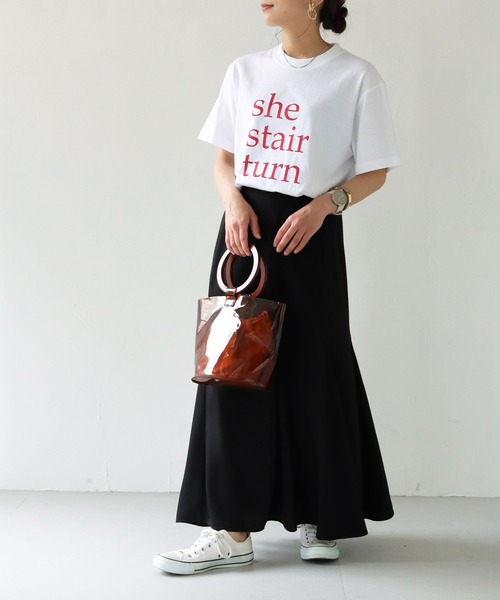 HER CLOSET(ハークローゼット)の「【shemoshelly】5.6オンスオリジナルスローガンロゴTシャツ(Tシャツ/カットソー・レディース・ホワイト/チャコールグレー/ホワイト系その他・S/M/L)」の21枚目の写真