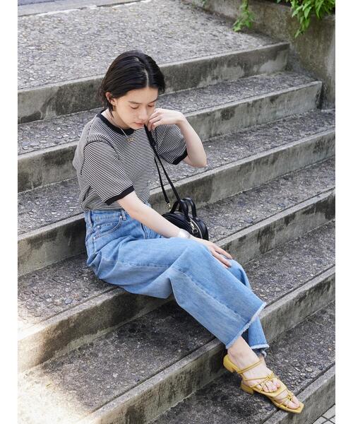 AMERICAN HOLIC（アメリカンホリック）の「ワッフルボーダーカットプルオーバー（Tシャツ/カットソー・レディース・ブラック・M/L）」の7枚目の写真