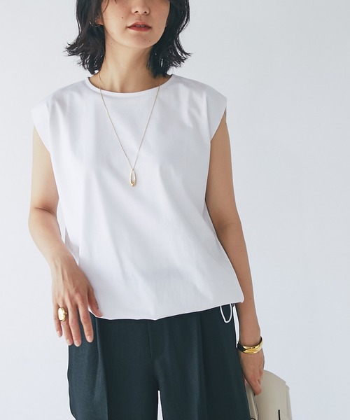 RIVE DROITE（リヴドロワ）の「フレンチドロストカットソー（Tシャツ/カットソー・レディース・ホワイト/ブラック/ネイビー・FREE）」の2枚目の写真