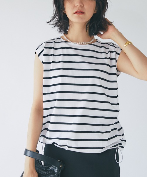 RIVE DROITE（リヴドロワ）の「フレンチドロストカットソー（Tシャツ/カットソー・レディース・ホワイト/ブラック/ネイビー・FREE）」の3枚目の写真