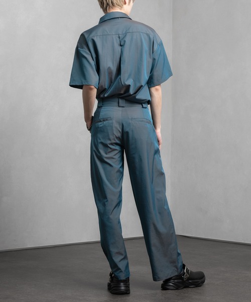 Adoon plain（アドーンプレーン）の「【Adoon plain】タマムシ半袖シャツ(セットアップ着用可)（シャツ/ブラウス・メンズ・グリーン系/ブルー系・MEDIUM/LARGE）」の16枚目の写真