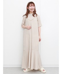 ehka sopo | シャーリングチェックキャミワンピース(ワンピース)