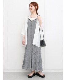 ehka sopo | シャーリングチェックキャミワンピース(ワンピース)