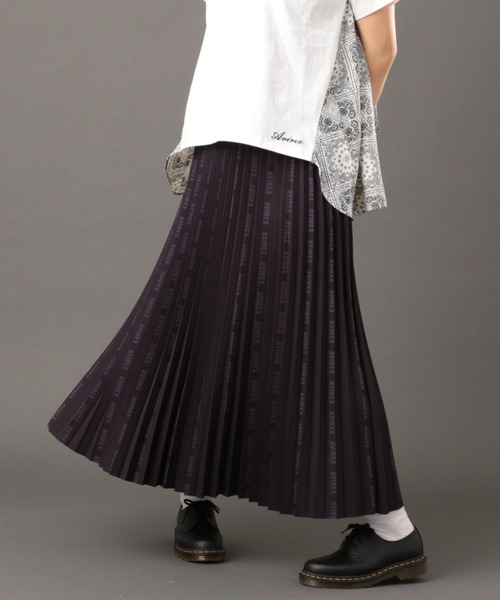 AVIREX（アヴィレックス）の「【直営店限定】PLEATED SKIRT LOGO/ プリーツスカート ロゴ（スカート・レディース・チャコールグレー/ブラウン・FREE）」の12枚目の写真