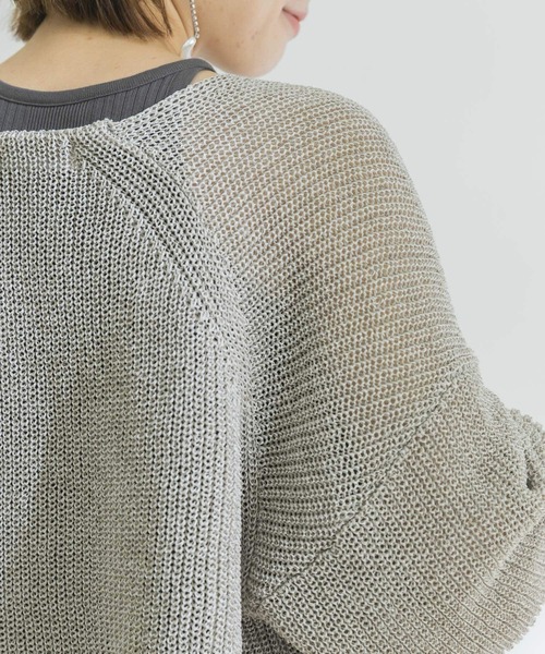 URBAN RESEARCH（アーバンリサーチ）の「リネン混片畦カーディガン（カーディガン/ボレロ・レディース・ベージュ系その他/ブラック・FREE）」の16枚目の写真