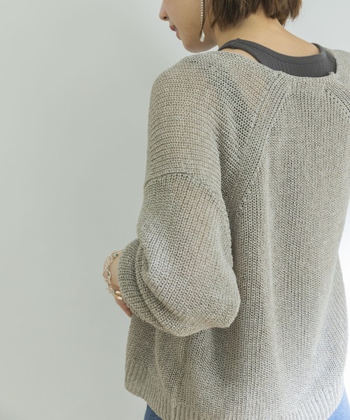 URBAN RESEARCH（アーバンリサーチ）の「リネン混片畦カーディガン（カーディガン/ボレロ・レディース・ベージュ系その他/ブラック・FREE）」の15枚目の写真