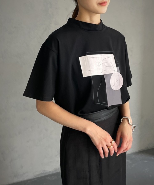 &g'aime(アンジェム)の「【&g’aime】アートプリントTシャツ(Tシャツ/カットソー・レディース・ホワイト/ブラック・FREE)」の17枚目の写真