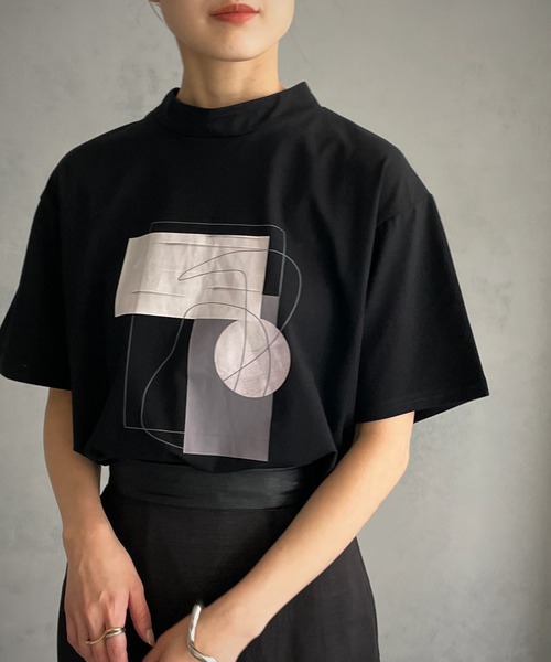 &g'aime(アンジェム)の「【&g’aime】アートプリントTシャツ(Tシャツ/カットソー・レディース・ホワイト/ブラック・FREE)」の14枚目の写真