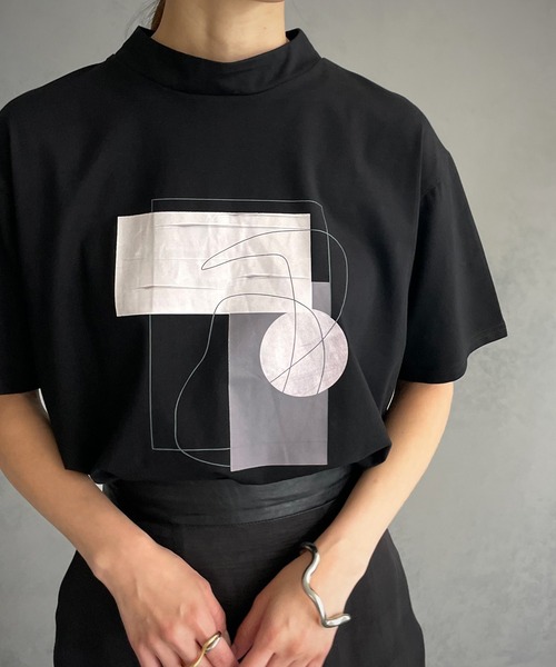 &g'aime(アンジェム)の「【&g’aime】アートプリントTシャツ(Tシャツ/カットソー・レディース・ホワイト/ブラック・FREE)」の18枚目の写真