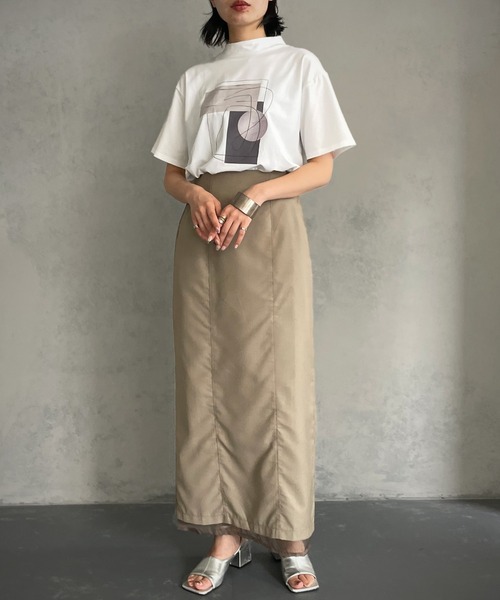 &g'aime(アンジェム)の「【&g’aime】アートプリントTシャツ(Tシャツ/カットソー・レディース・ホワイト/ブラック・FREE)」の9枚目の写真