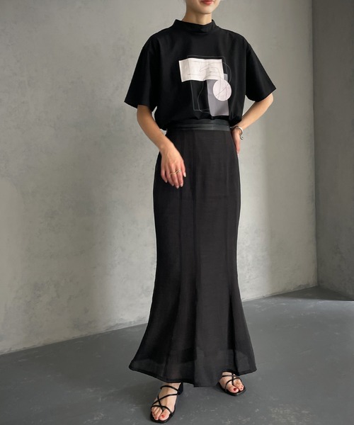 &g'aime(アンジェム)の「【&g’aime】アートプリントTシャツ(Tシャツ/カットソー・レディース・ホワイト/ブラック・FREE)」の22枚目の写真