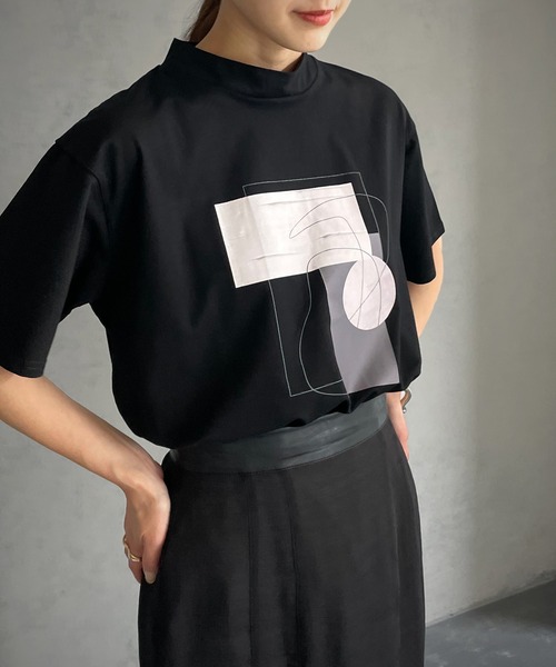 &g'aime(アンジェム)の「【&g’aime】アートプリントTシャツ(Tシャツ/カットソー・レディース・ホワイト/ブラック・FREE)」の15枚目の写真