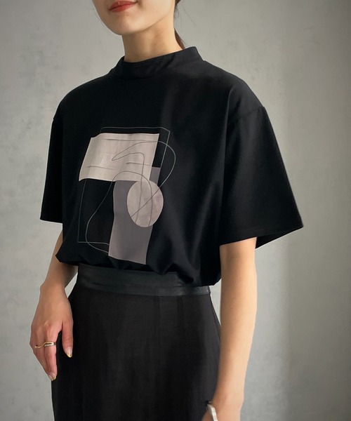 &g'aime(アンジェム)の「【&g’aime】アートプリントTシャツ(Tシャツ/カットソー・レディース・ホワイト/ブラック・FREE)」の20枚目の写真