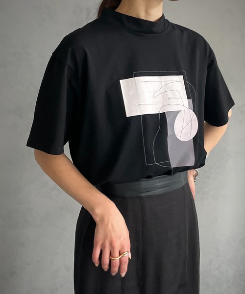 &g'aime(アンジェム)の「【&g’aime】アートプリントTシャツ(Tシャツ/カットソー・レディース・ホワイト/ブラック・FREE)」の16枚目の写真