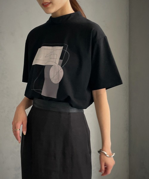 &g'aime(アンジェム)の「【&g’aime】アートプリントTシャツ(Tシャツ/カットソー・レディース・ホワイト/ブラック・FREE)」の19枚目の写真