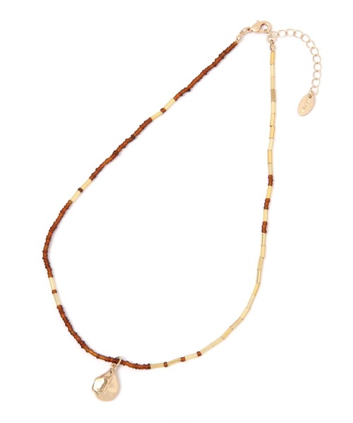 LEPSIM（レプシィム）の「カラービーズネックレス　282875（ネックレス・レディース・グレー系その他/ブラウン系その他/ピンク系その他・ONE SIZE）」の9枚目の写真