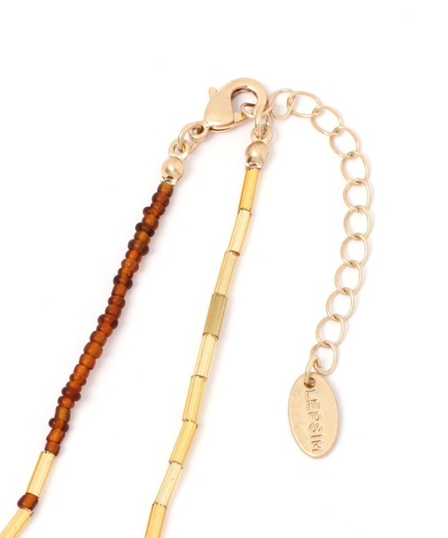 LEPSIM（レプシィム）の「カラービーズネックレス　282875（ネックレス・レディース・グレー系その他/ブラウン系その他/ピンク系その他・ONE SIZE）」の8枚目の写真