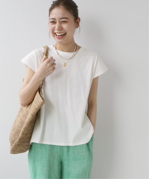 JOURNAL STANDARD relume(ジャーナルスタンダード レリューム)の「《追加》バックギャザープルオーバー(Tシャツ/カットソー・レディース・ホワイト/ブラック・FREE)」の1枚目の写真