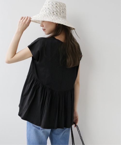JOURNAL STANDARD relume(ジャーナルスタンダード レリューム)の「《追加》バックギャザープルオーバー(Tシャツ/カットソー・レディース・ホワイト/ブラック・FREE)」の2枚目の写真