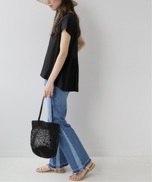 JOURNAL STANDARD relume(ジャーナルスタンダード レリューム)の「《追加》バックギャザープルオーバー(Tシャツ/カットソー・レディース・ホワイト/ブラック・FREE)」の4枚目の写真
