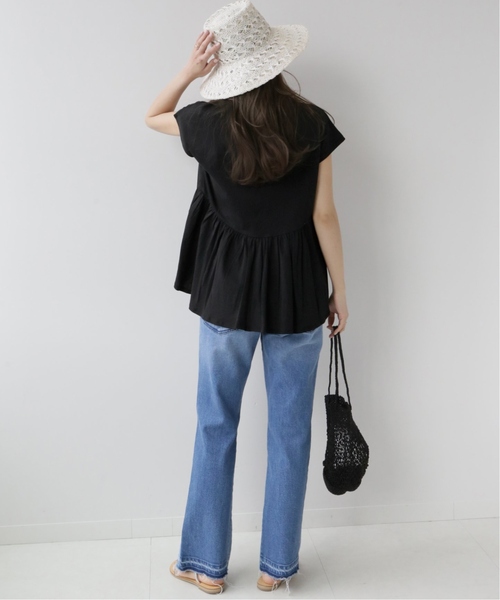 JOURNAL STANDARD relume(ジャーナルスタンダード レリューム)の「《追加》バックギャザープルオーバー(Tシャツ/カットソー・レディース・ホワイト/ブラック・FREE)」の5枚目の写真