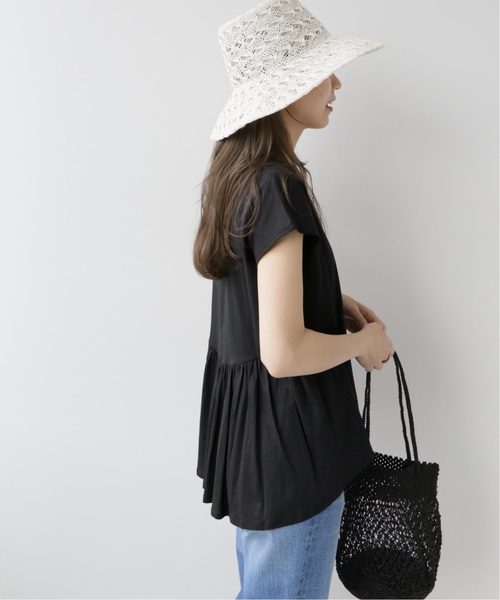 JOURNAL STANDARD relume(ジャーナルスタンダード レリューム)の「《追加》バックギャザープルオーバー(Tシャツ/カットソー・レディース・ホワイト/ブラック・FREE)」の7枚目の写真