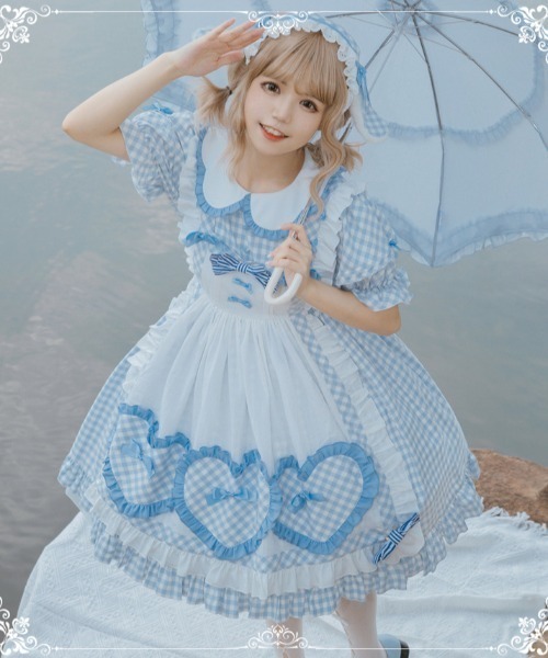 TONE SELECT WEAR（トーンセレクトウェア）の「【emane】クリームチェックワンピースドレス（ワンピース・レディース・ベージュ系その他/ブルー系その他・FREE）」の8枚目の写真