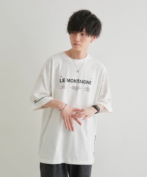 JUNRED（ジュンレッド）の「こめ×JUNRed オーバーサイズサイテイションズTee（Tシャツ/カットソー・メンズ・チャコールグレー/ダークグリーン/ホワイト・S/L/M）」の7枚目の写真