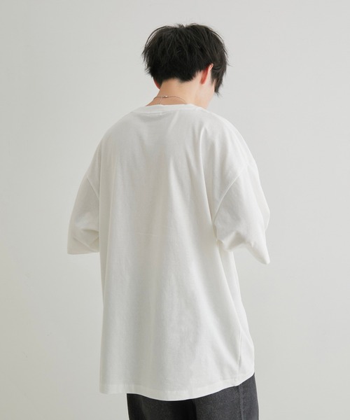 JUNRED（ジュンレッド）の「こめ×JUNRed オーバーサイズサイテイションズTee（Tシャツ/カットソー・メンズ・チャコールグレー/ダークグリーン/ホワイト・S/L/M）」の9枚目の写真