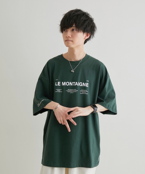 JUNRED（ジュンレッド）の「こめ×JUNRed オーバーサイズサイテイションズTee（Tシャツ/カットソー・メンズ・チャコールグレー/ダークグリーン/ホワイト・S/L/M）」の11枚目の写真