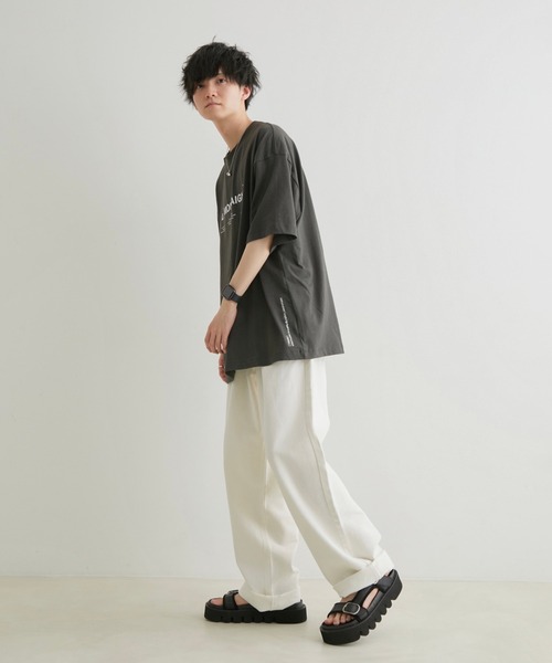 JUNRED（ジュンレッド）の「こめ×JUNRed オーバーサイズサイテイションズTee（Tシャツ/カットソー・メンズ・チャコールグレー/ダークグリーン/ホワイト・S/L/M）」の14枚目の写真