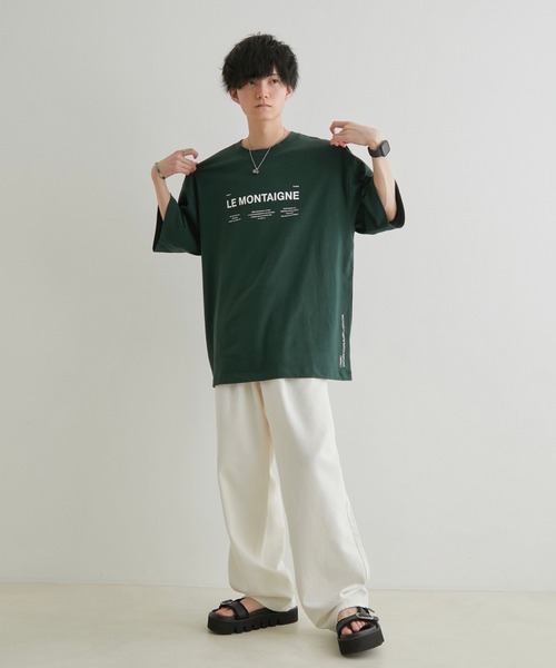 JUNRED（ジュンレッド）の「こめ×JUNRed オーバーサイズサイテイションズTee（Tシャツ/カットソー・メンズ・チャコールグレー/ダークグリーン/ホワイト・S/L/M）」の19枚目の写真