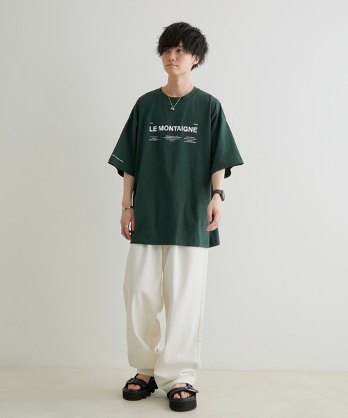 JUNRED（ジュンレッド）の「こめ×JUNRed オーバーサイズサイテイションズTee（Tシャツ/カットソー・メンズ・チャコールグレー/ダークグリーン/ホワイト・S/L/M）」の20枚目の写真