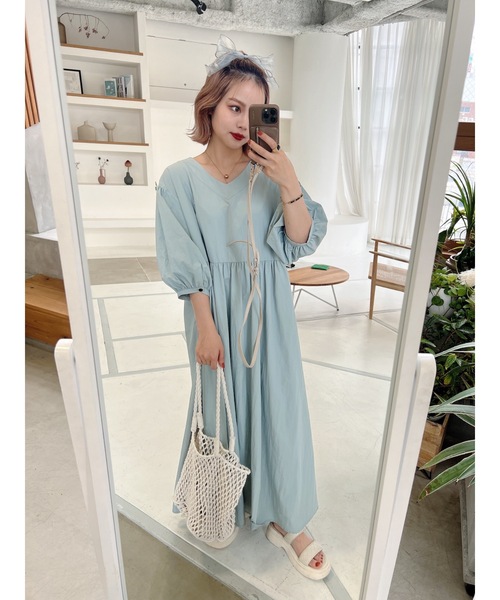 JUMELLE(ジュメロ)の「ボリュームパフワンピース(ワンピース・レディース・ブルー/ピンク・FREE)」の15枚目の写真