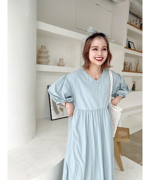 JUMELLE(ジュメロ)の「ボリュームパフワンピース(ワンピース・レディース・ブルー/ピンク・FREE)」の19枚目の写真