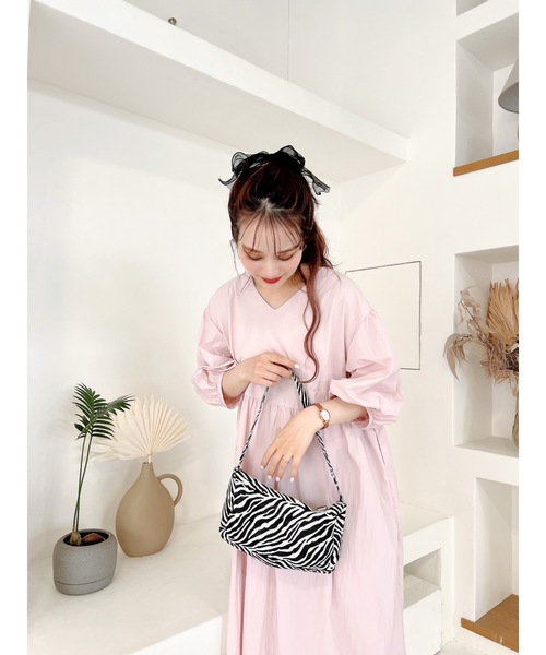 Juliana Jabourボリューム袖ワンピース バルーンシルエット【新品】