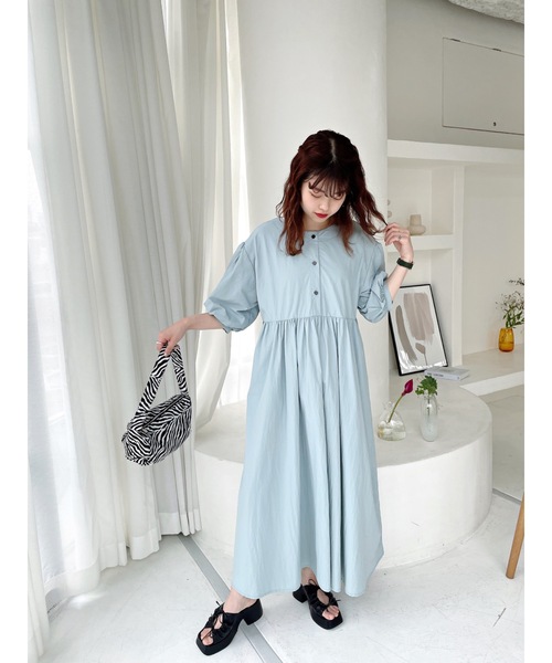 JUMELLE(ジュメロ)の「ボリュームパフワンピース(ワンピース・レディース・ブルー/ピンク・FREE)」の5枚目の写真