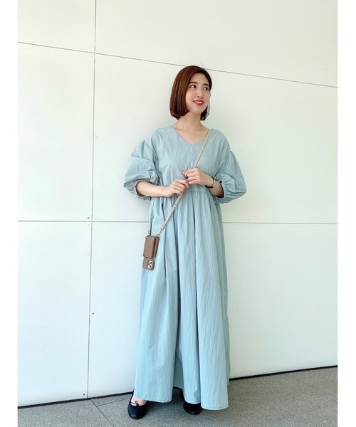 JUMELLE(ジュメロ)の「ボリュームパフワンピース(ワンピース・レディース・ブルー/ピンク・FREE)」の7枚目の写真