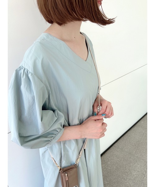 JUMELLE(ジュメロ)の「ボリュームパフワンピース(ワンピース・レディース・ブルー/ピンク・FREE)」の8枚目の写真