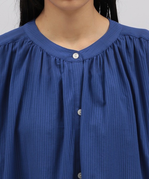 LAKOLE（ラコレ）の「シアーストライプドロストワンピース / 294896（ワンピース・レディース・ブラック/オフホワイト/ブルー・SMALL/MEDIUM）」の5枚目の写真