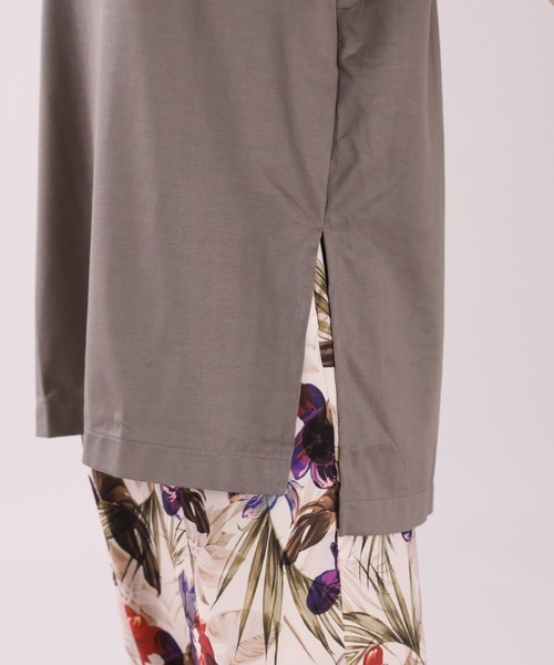 INED（イネド）の「チュニックカットソー（Tシャツ/カットソー・レディース・ベージュ/カーキ/スミクロ・9号）」の6枚目の写真