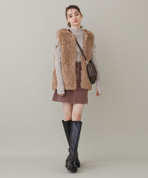 archives（アルシーヴ）の「ファーベスト（ベスト・レディース・アイボリー/モカ・MEDIUM）」の18枚目の写真