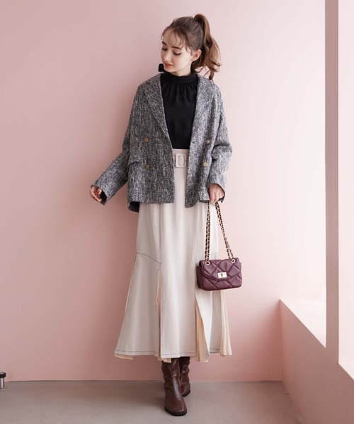 archives（アルシーヴ）の「２Ｗａｙタックマーメイドスカート（スカート・レディース・ブラック/ベージュ/アイボリー/ブルーグレー・MEDIUM）」の2枚目の写真